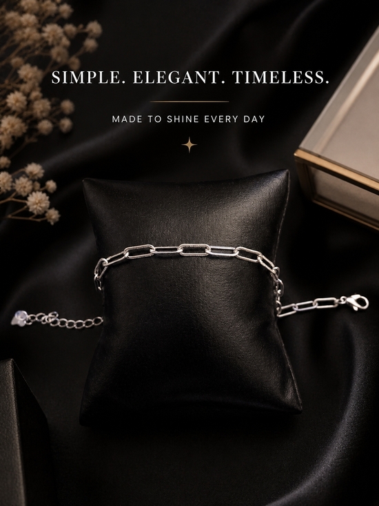 Jewelry - Silver Paperclip Chain Bracelet Women